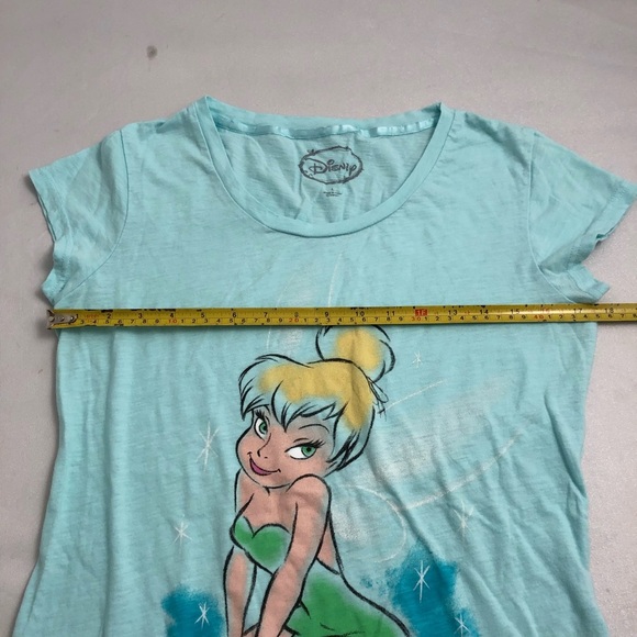 Disney Tinkerbell aqua soft burnout t-shirt L - Picture 6 of 7
